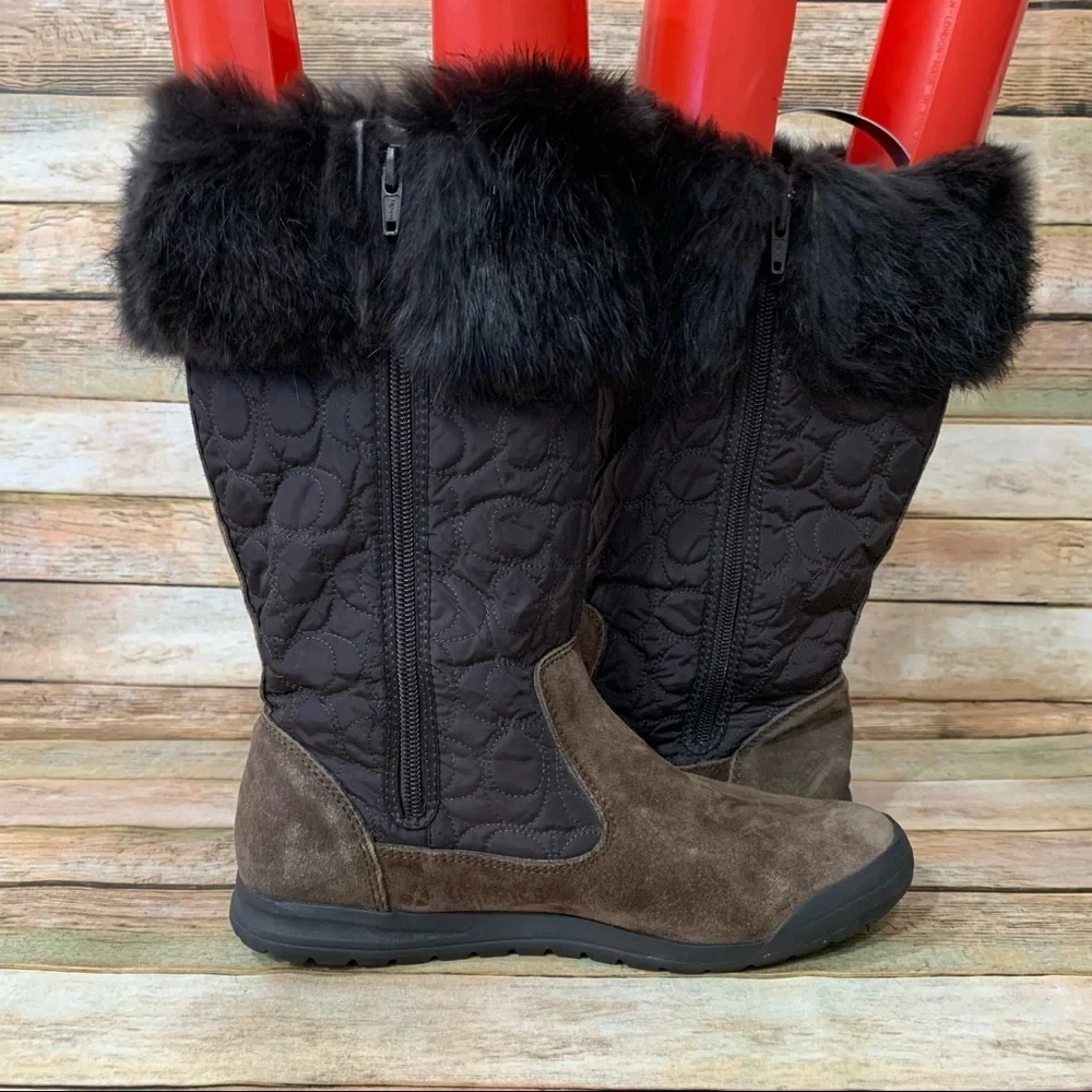 Coach Talen Brown Winter Boots